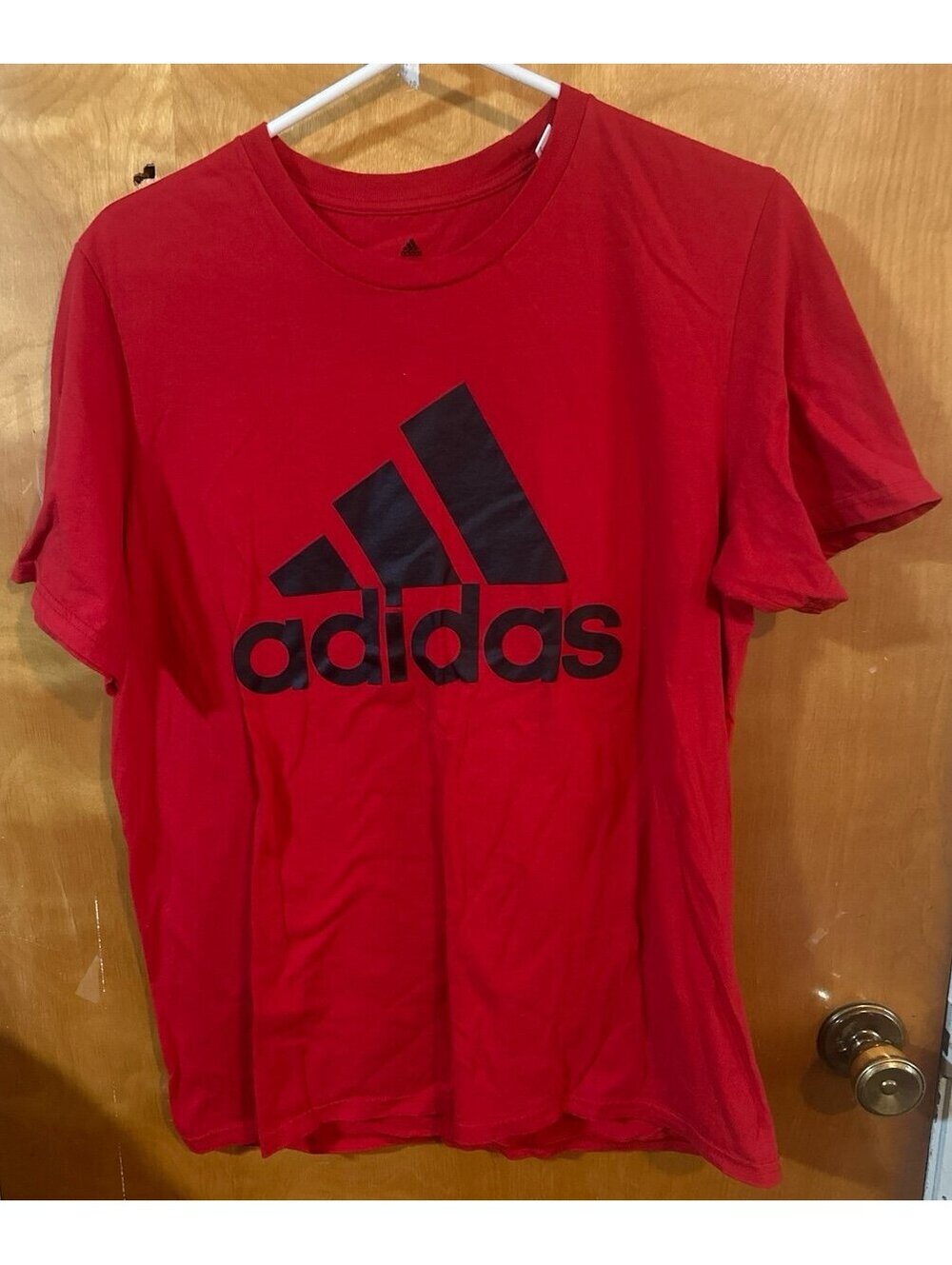 Adidas red tshirt size large